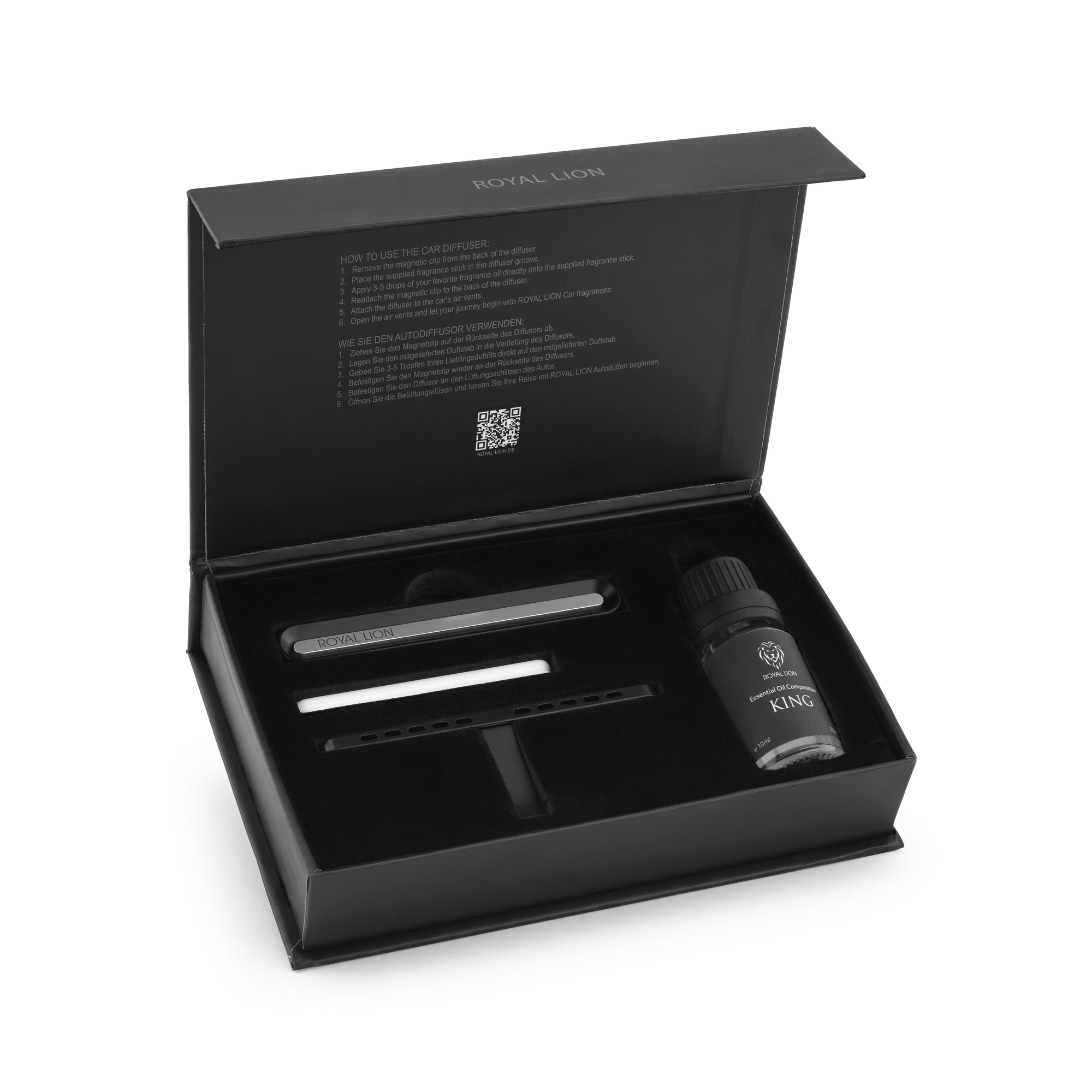 ROYAL LION Car Diffuser I Autoduft Clip Set I Auto Lufterfrischer Diffusor für Lüftungsschlitze I Wiederverwendbar &amp; austauschbar